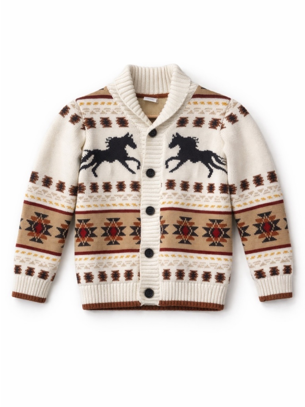 Gymboree Horse Print Button Cardigan Sweater
